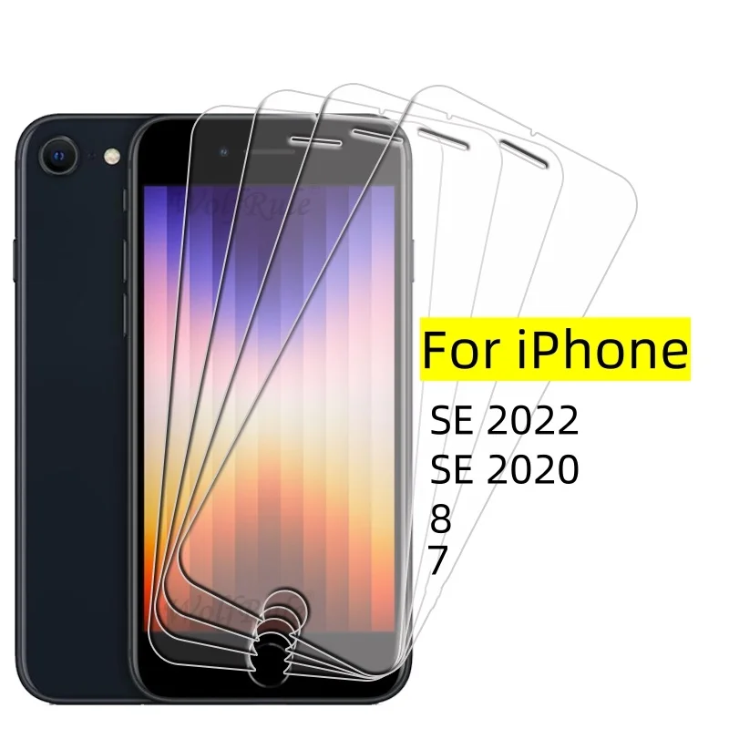 1/2/3/4 Stück für iPhone SE 2022 Glas iPhone SE 2022 2020 7 8 Gehärtetes Glas Transparent Klar 9H Displayschutz iPhone SE 2022