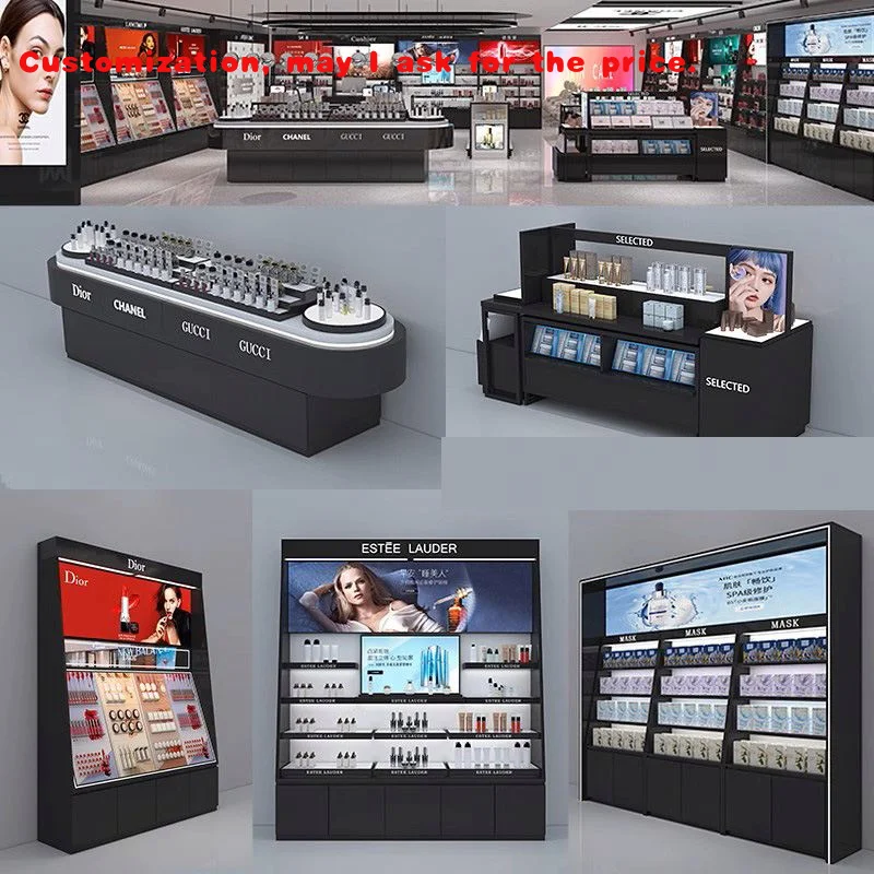 

на заказ.Профессиональный современный стиль на заказ, стеллажи для парфюмерного магазина, косметические витрины, деревянный лак, кабина для хранения косметики