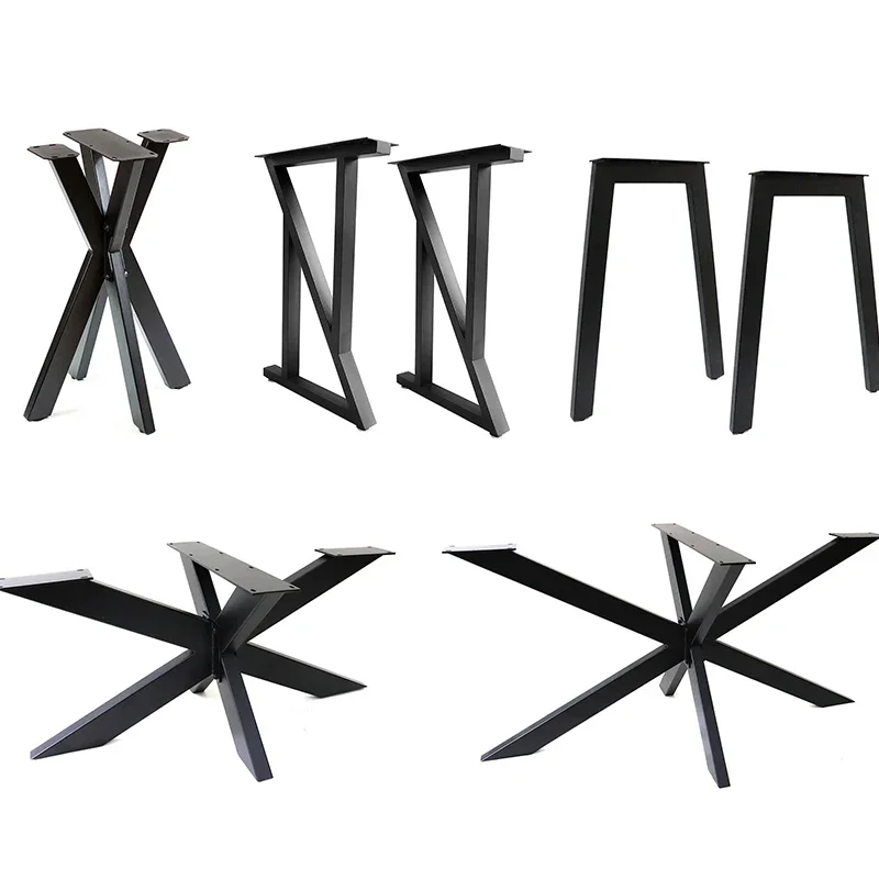 Factory Custom Cast Iron Metal Furniture Frames Modern Chrome Coffee Bench Tables Feet Desk Bases for Dining Schools Hospitals