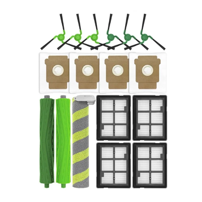 

AB43-16PCS для Irobot Roomba Max 705 Combo / 706 Combo: Набор сменных деталей для робота-пылесоса (щетки, мешки для пыли, фильтры, ролики, насадки для влажной уборки)