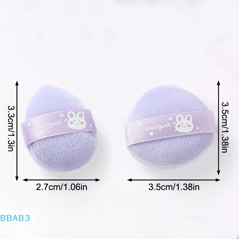 【B】4 pçs/caixa Mini pó facial fundação puff portátil macio cosméticos puff para aplicação de maquiagem ferramenta de beleza maquiagem essencial