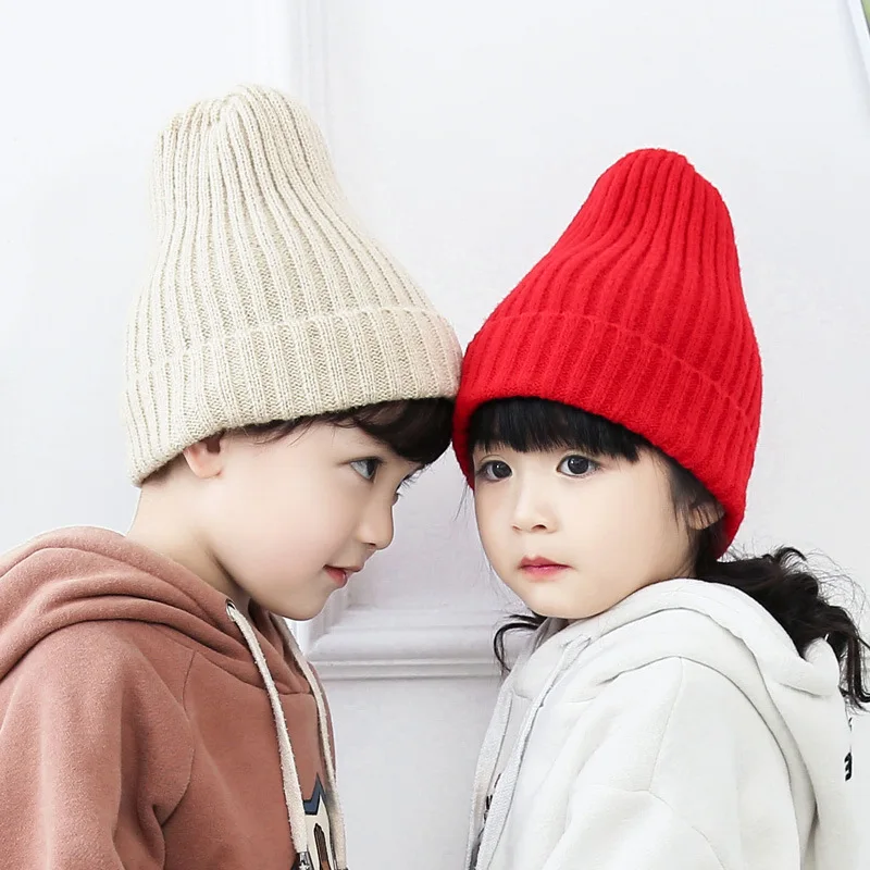 

Winter Warm Baby Knitted Hat Solid Color Kids Beanie Soft Woolen Children Crochet Bonnet 0-3year Girls Boys Toddler Skullies Cap