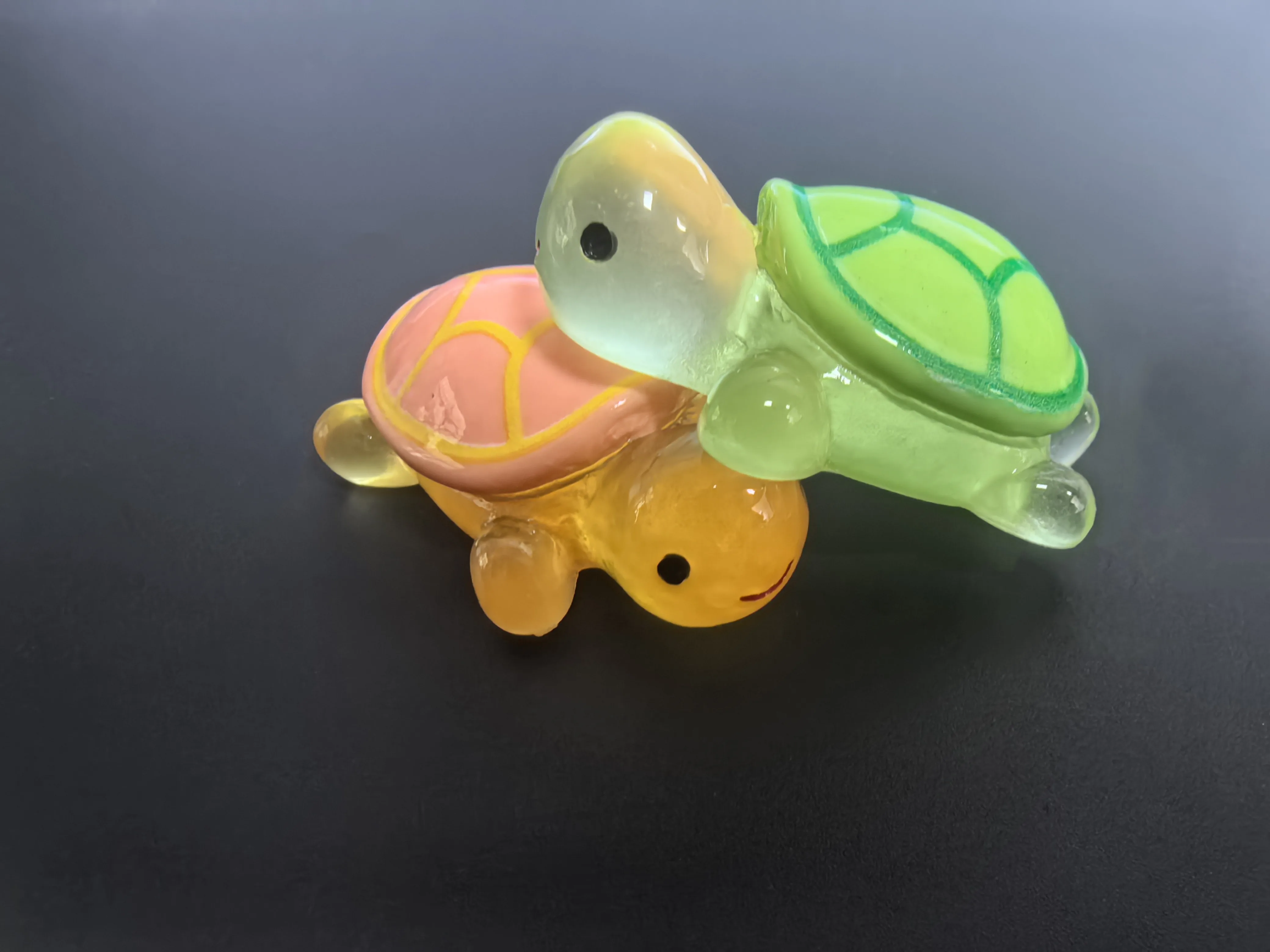 

2PCS Luminous Mini Turtle Aquatic Desk Decoration Glow At Night Micro Landscape Decoration Fairy Garden Accessories Home Decor