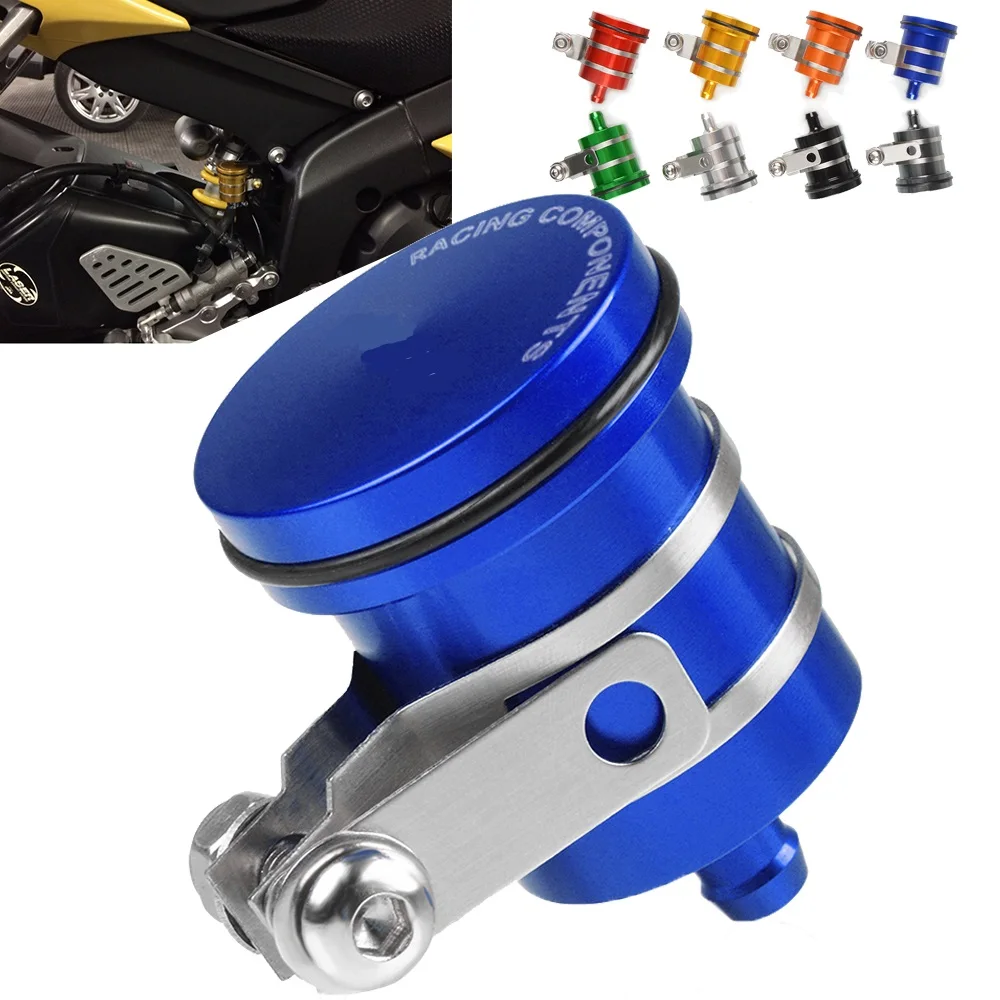 Para yamaha fz6 fz6 fazer 2004-2010 2005 2006 2007 2008 cnc alumínio da motocicleta freio traseiro reservatório de fluido tanque de embreagem copo de óleo