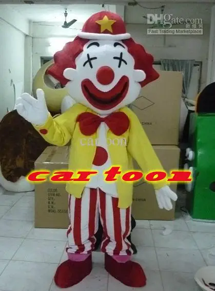 Nieuwe Volwassen Karakter Mr Clown Mascotte Kostuum Halloween Kerst Jurk Full Body Props Outfit Mascotte Kostuum