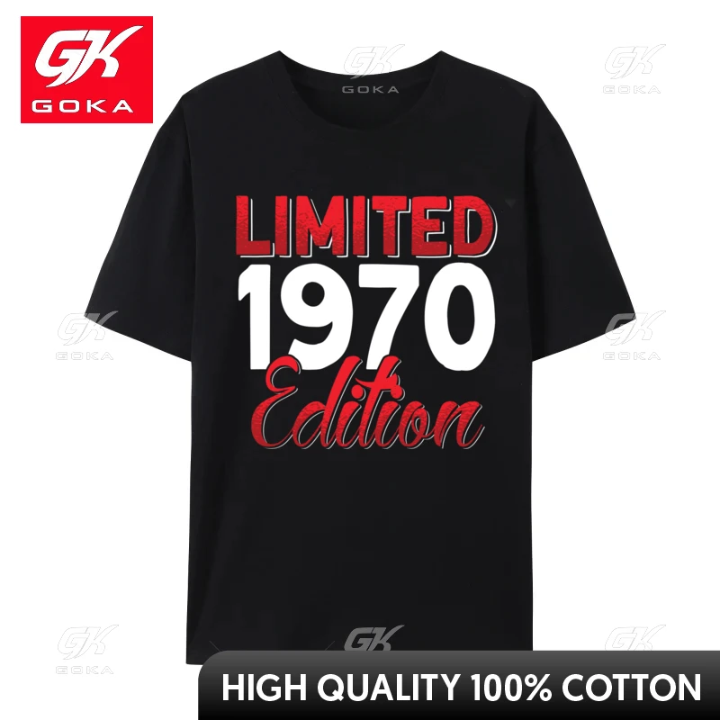 Vintage 1970 Retro Bitrthday Limited Edition Coupons Men Tshirts Normal Hip Hop Tops Tees Cotton Design Tops Shirt Top Quality