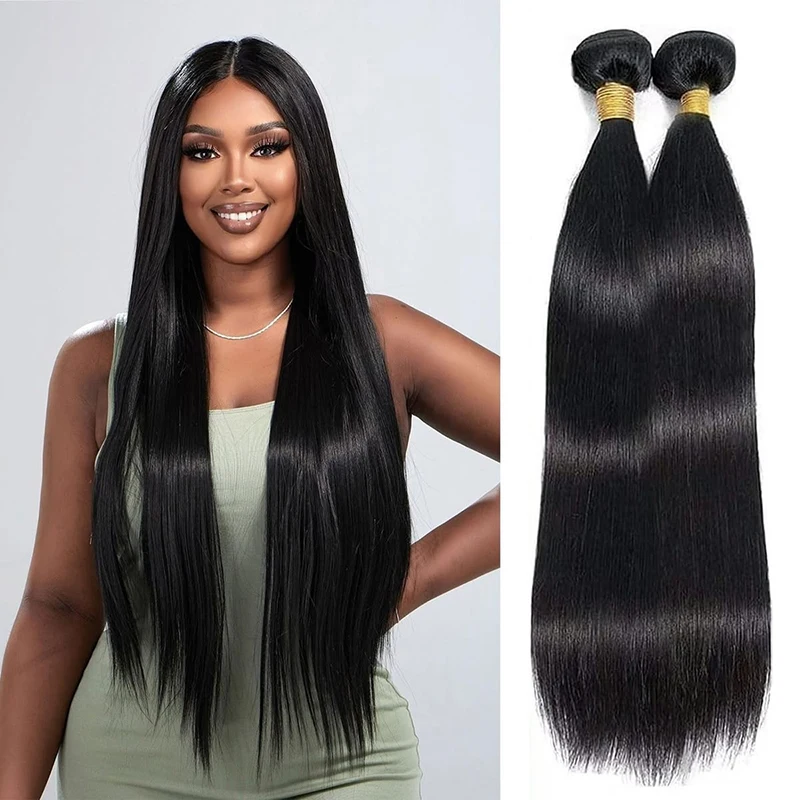 

12A Brazilian Straight Human Hair Bundles Unprocessed Virgin Hair 1/3/4 PCS 8-32 Inch Bundles Human Hair For Women
