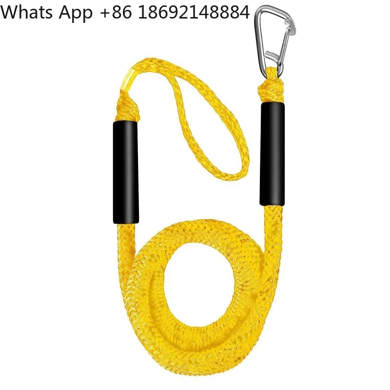 Wharf Boat Rope Stainless Steel Clip Fittings Boat, Built-in Buffer Kayak Mooring Cable