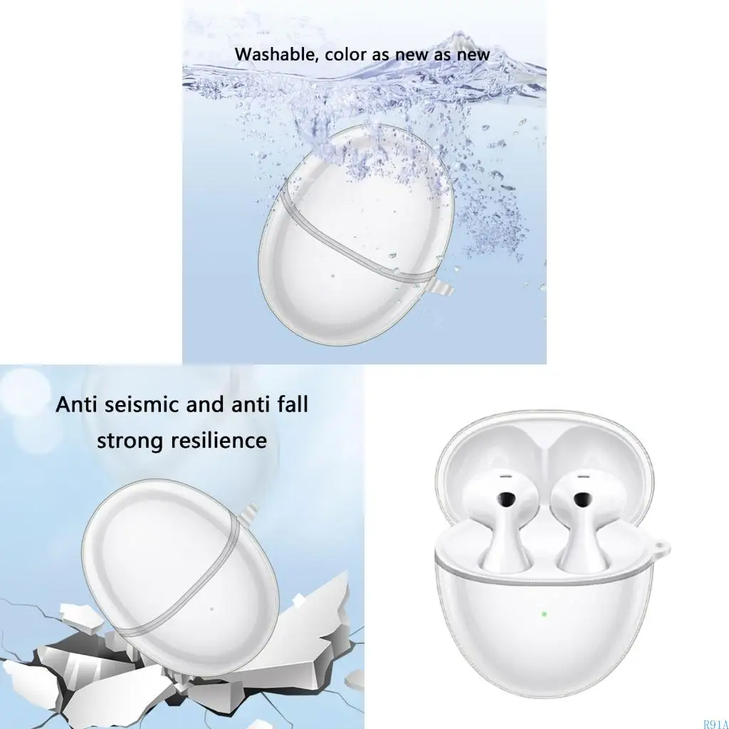 

R91A Scratchprense Case Shock -Resyper Кожная обертка для наушников Пятельский корпус для корпуса, промытый мягкий TPU, рукоятку