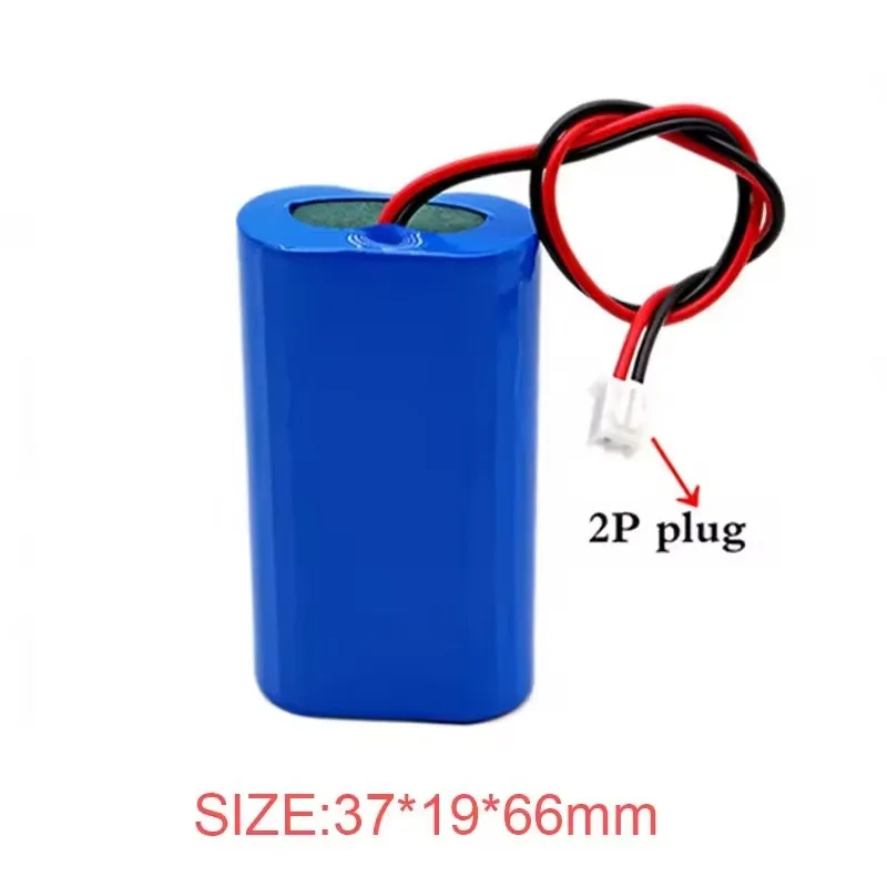 18650 Battery 3.7V 7000mAh 1S2P Lithium Rechargeable Battery Pack for LED Light Toy Beauty Salon Power Tool XH2.54 SM Plug