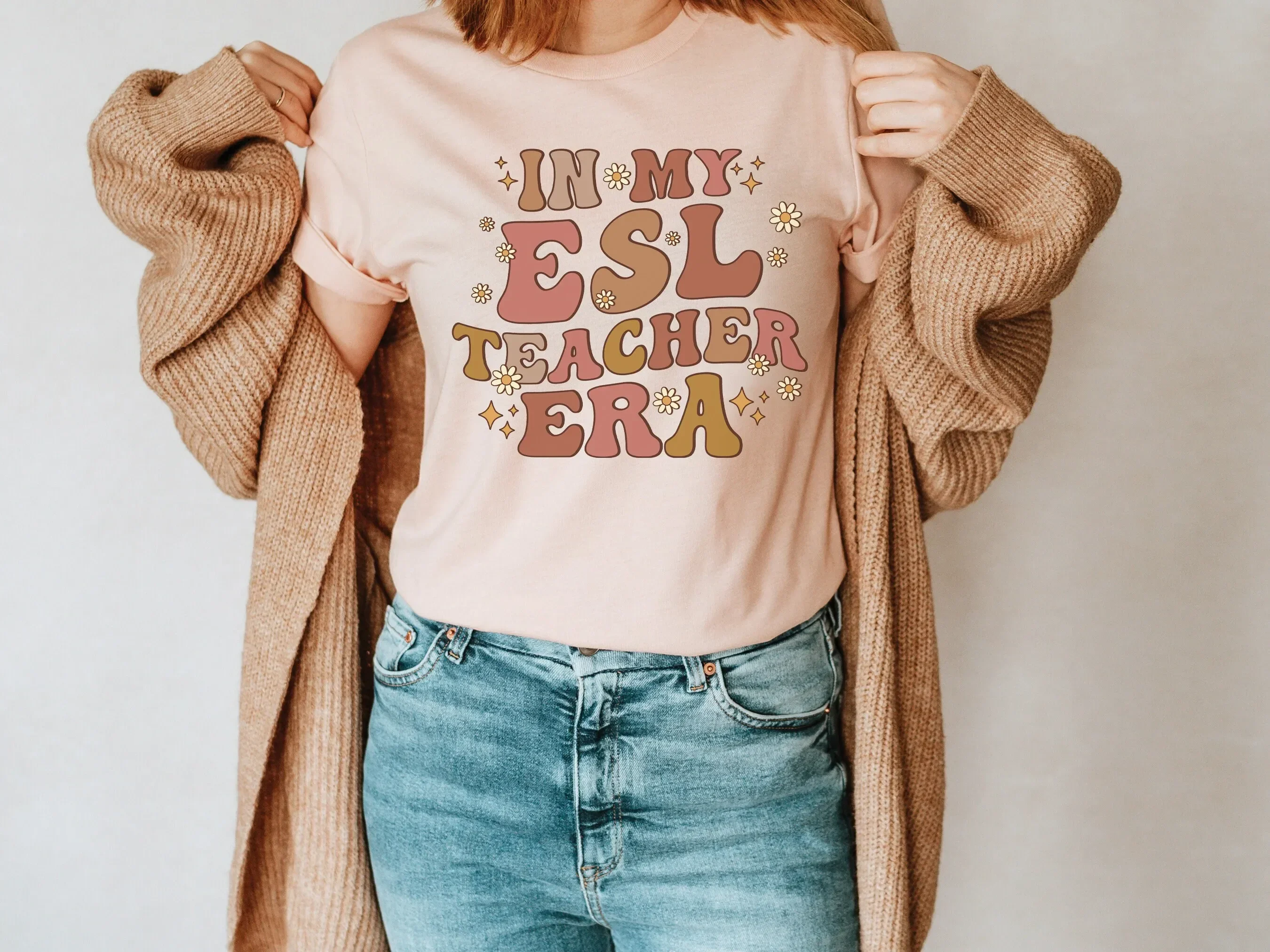 In My ESL Teacher Era T Shirt Retro ESOL Educator English Second Language Multilingual