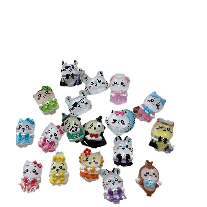 20pcs Cute chiikawa Hachiware Usagi mini cartoon nail charms resin DIY nail decoration nail art jewelry