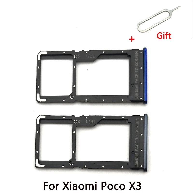 15PCS For Xiaomi Poco X3 NFC Redmi Note 10 Pro Reader Sim & SD Card Tray Holder Slot Adapter Accessories For Mi Poco X3 Mi 10T