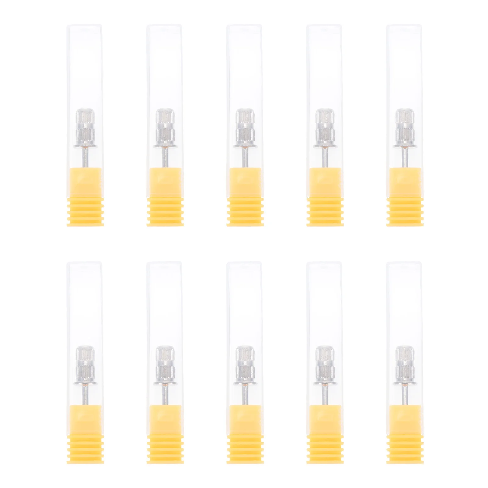 10 pezzi punte da trapano per unghie per levigatrice elettrica per unghie set di punte per lime per manicure in acciaio al tungsteno di sicurezza strumento per rimozione smalto per pedicure