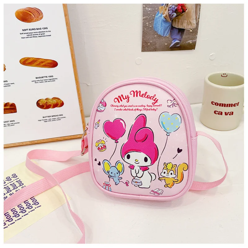 Sanrio Hello Kitty New Children's Trend Fashion Cute Cartoon Kulomie Crossbody Shoulder Bag Casual Versatile Small Backpack