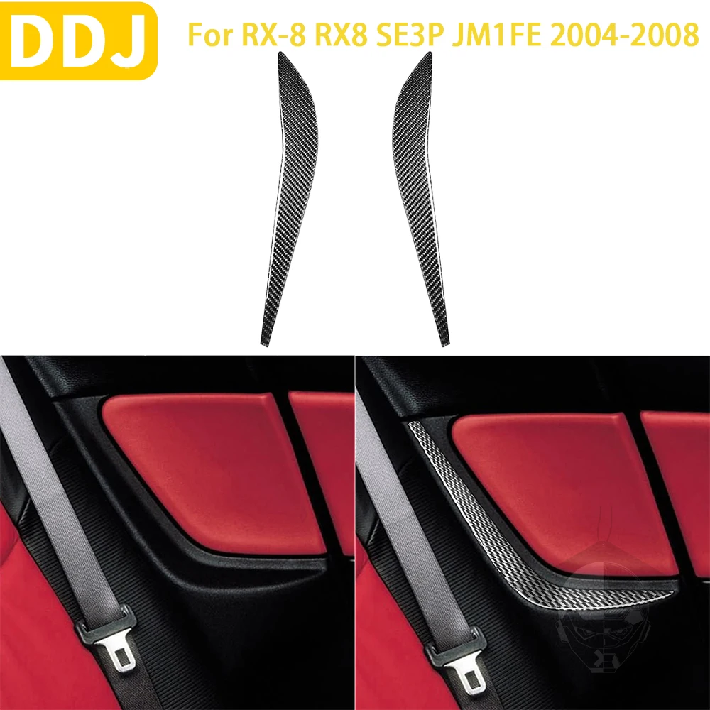 

For Mazda RX-8 RX8 SE3P JM1FE 2004-2008 Accessories Both Side Rear Seat Panel Trim Carbon Fiber Modified Interior Sticker