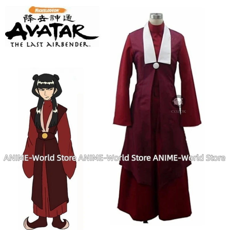 

Anime Avatar The Last Airbender Mai Cosplay Costume Red Dress Anime Custom Made Uniform Any Size