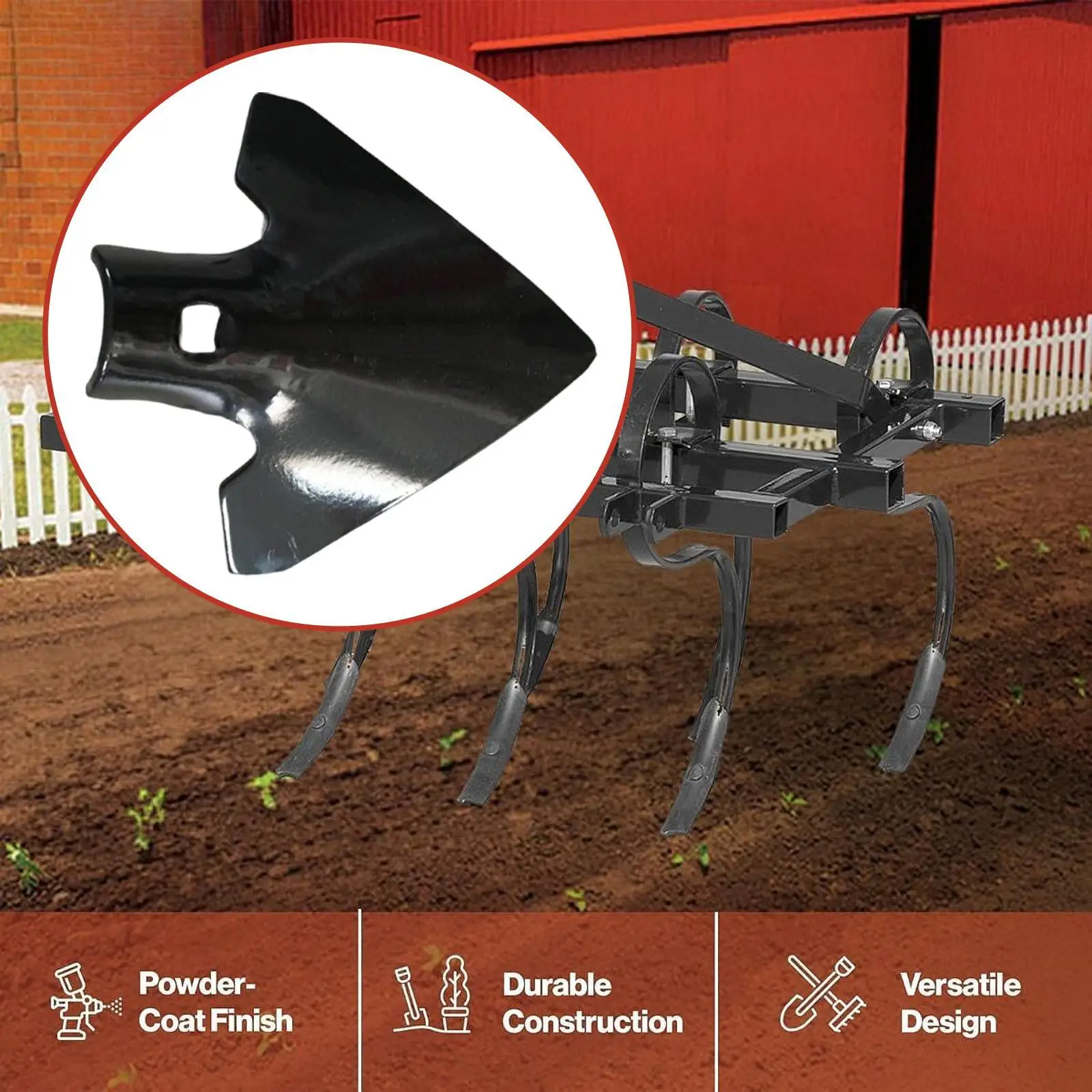 Heavy Duty Agricultural Tine Plow Blade Cultivator Attachment Weeding Machine Part for Garden Farming