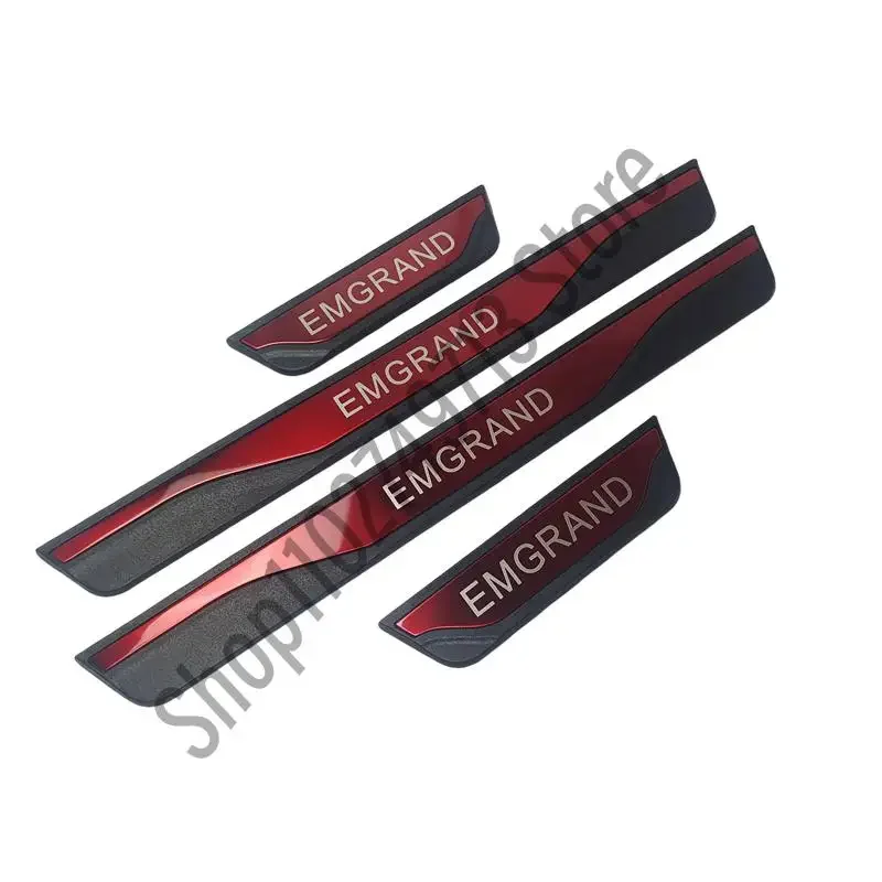 For Geely EMGRAND Accessory 2022 2024 2023 ABS Stainless Car Door Sill Kick Plate Protector Guard Pedal Cover Trim Styling