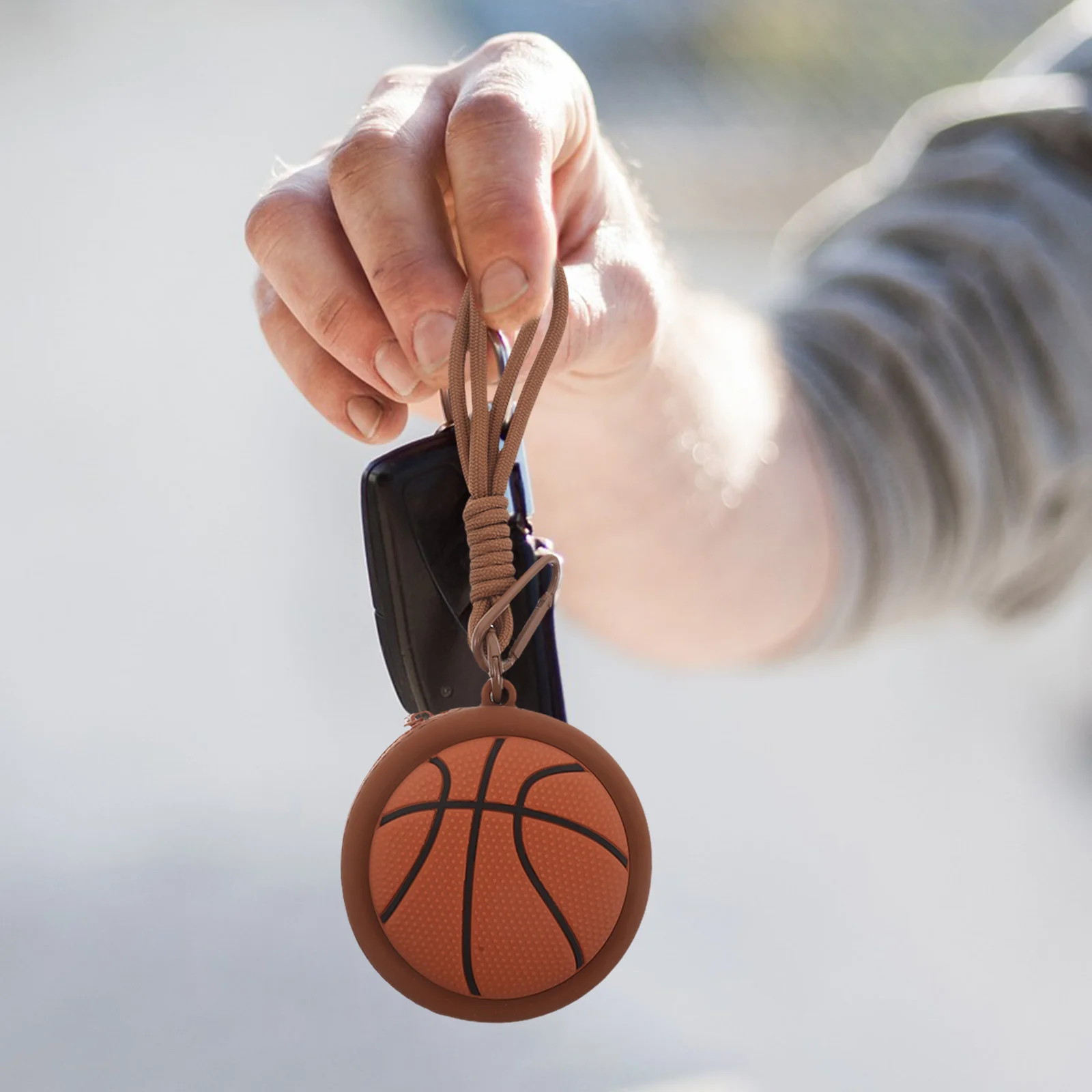 محفظة صغيرة من السيليكون لكرة السلة للعملات المعدنية، محفظة تغيير صغيرة لسماعات الأذن، مفاتيح، حامل البطاقة، حقيبة تنظيم محمولة لمحبي الرياضة #3