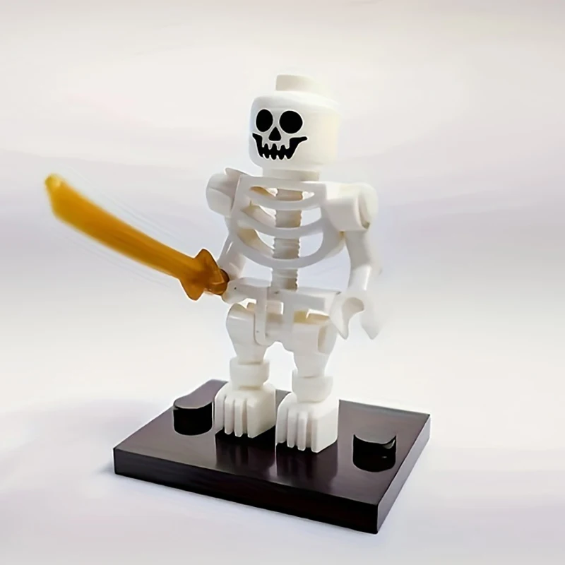 12Pcs Skeleton Soldier Building Blocks Ninja Bone Man Mini Building Blocks Skeleton Army Halloween Dolls