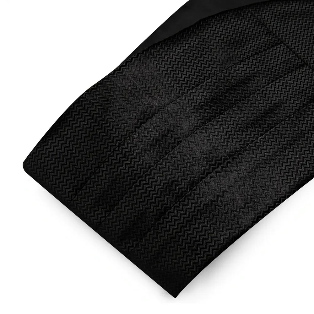 Formal Wave Silk Cummerbund para homens, gravata borboleta clássica, abotoaduras de mão, festa de negócios, aniversário, Barry Wang Designer, 1064