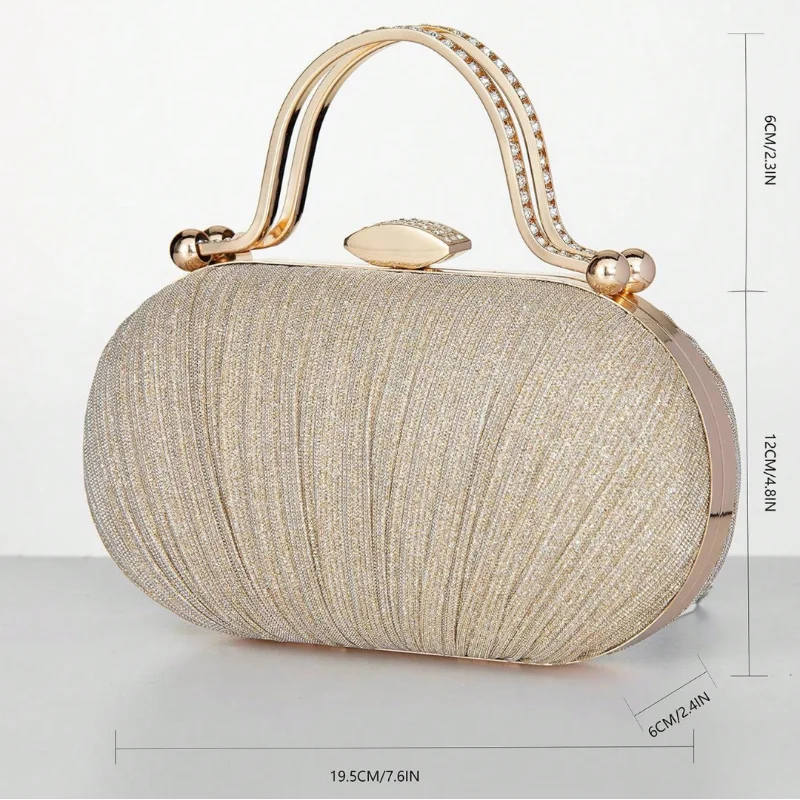 Luxury Women's Evening Clutch Shiny Wedding Clutch Handbag 2023 Women Party Chain Shoulder Bag Female Sequin Wedding Purse Bag