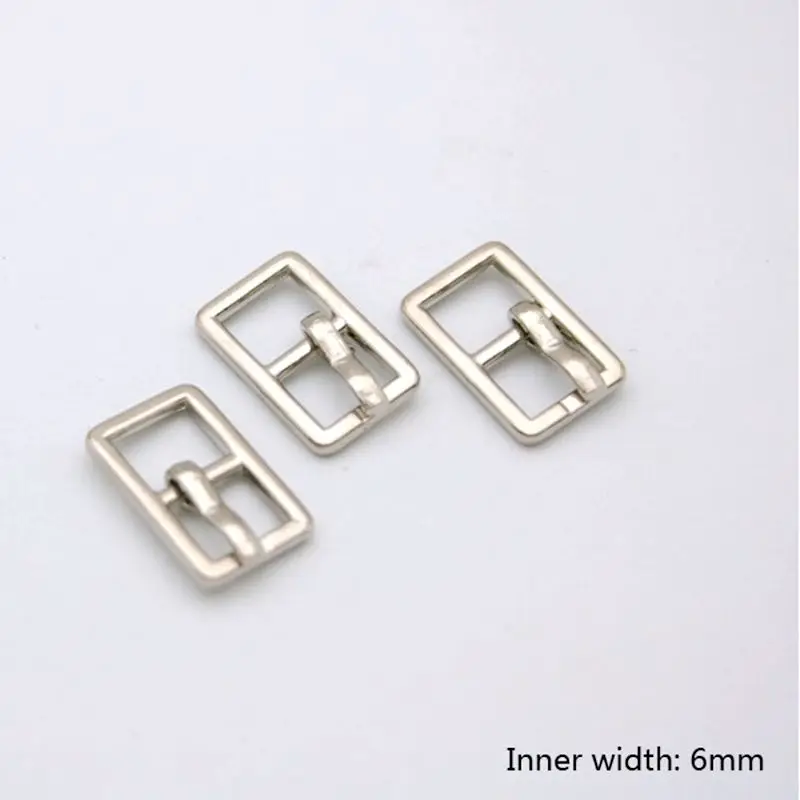 50Pcs Silver Nickle Metal Buckle Hook, Shoe Clip, Alloy Sandal Buckle, Doll Wallet,  6mm, Bk-054,