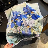 100% bufanda de seda auténtica Natural para mujer, pañuelo cuadrado, pañuelo envolvente, moda elegante, Hijab de lujo de alta calidad, foulard para mujer