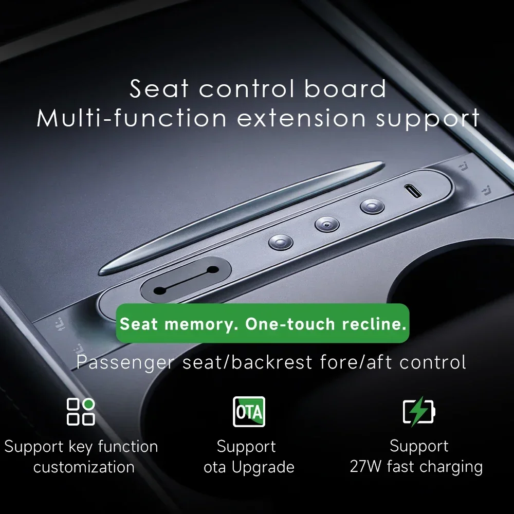 New Center Console Multi-Control Buttons USB Docking Station for Model 3 & Y