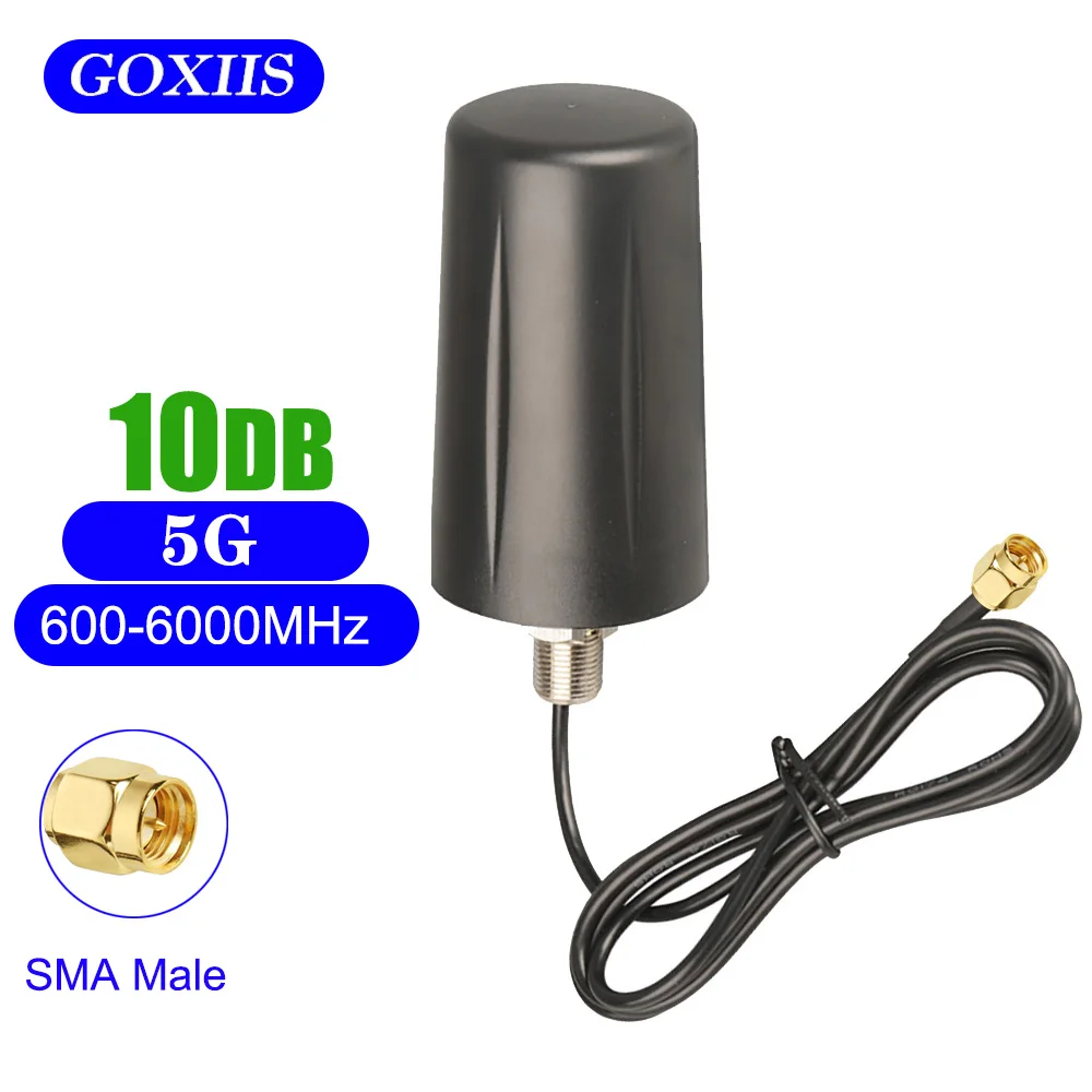 

5G 4G 3G GSM Outdoor Cabinet Antenna 10dBi 600-600MHz 3Meter cable Amplifier Long Range Omni Signal Booster for Charging Pile