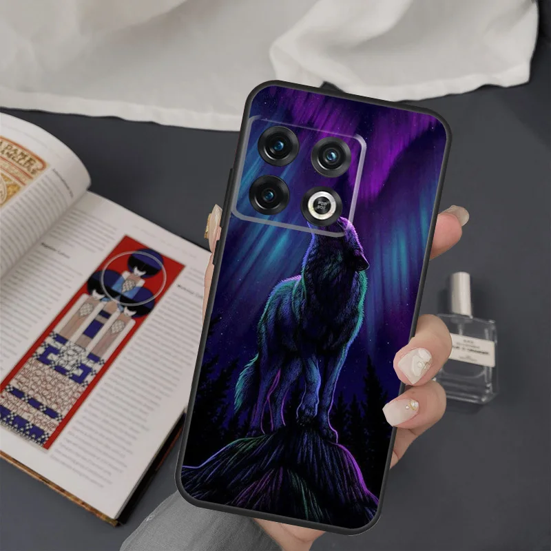 الذئب الفن الأسود سيليكون جراب هاتف ل Oneplus Ace 10R 9 R 8T ل Nord 2 T غطاء واحد زائد 10 9 برو لينة #3