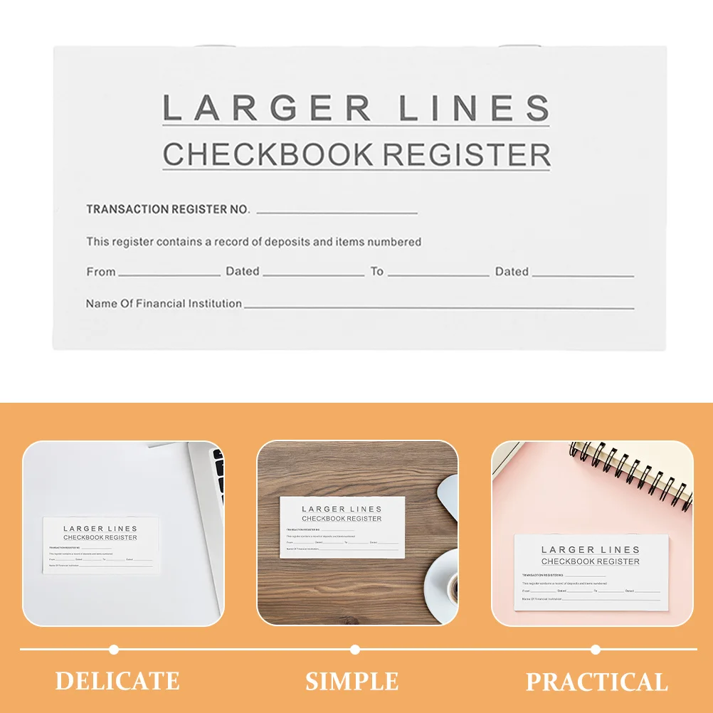 10pcs Checkbook Register Blank Financial Notebook Portable Personal Budget Tracker With 2024-2026 Calendar Accounting Ledger