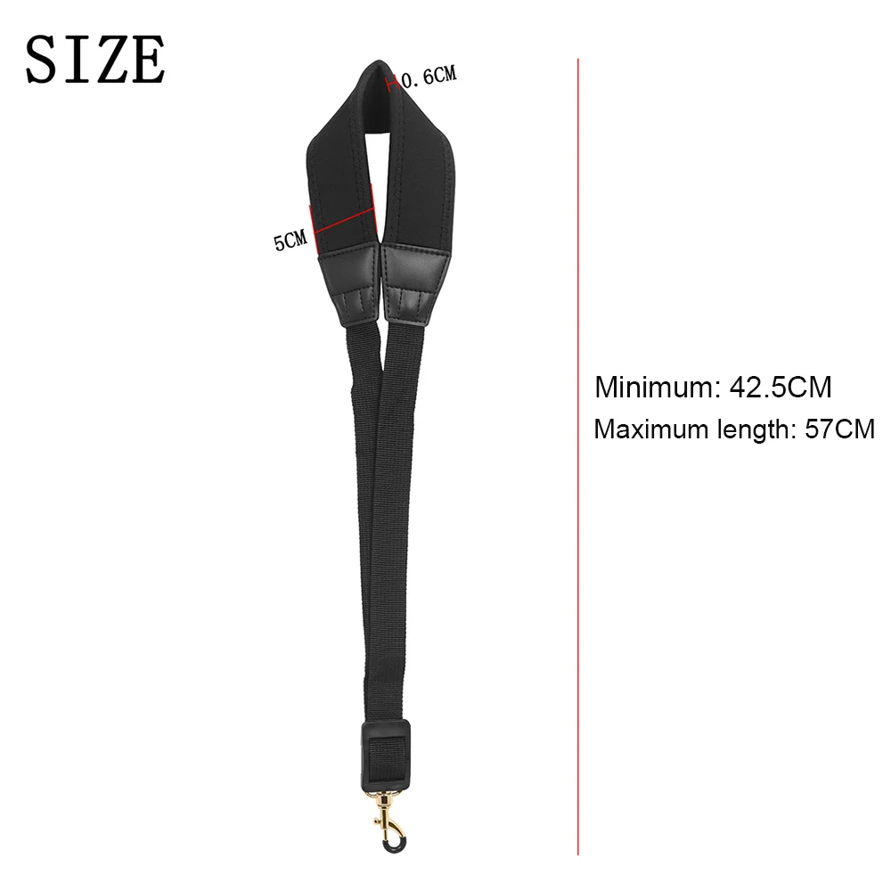 High Elastic Cotton Saxophone Shoulder Strap Nylon Decompression Neck Strap Adjustable One Shoulder Color Band