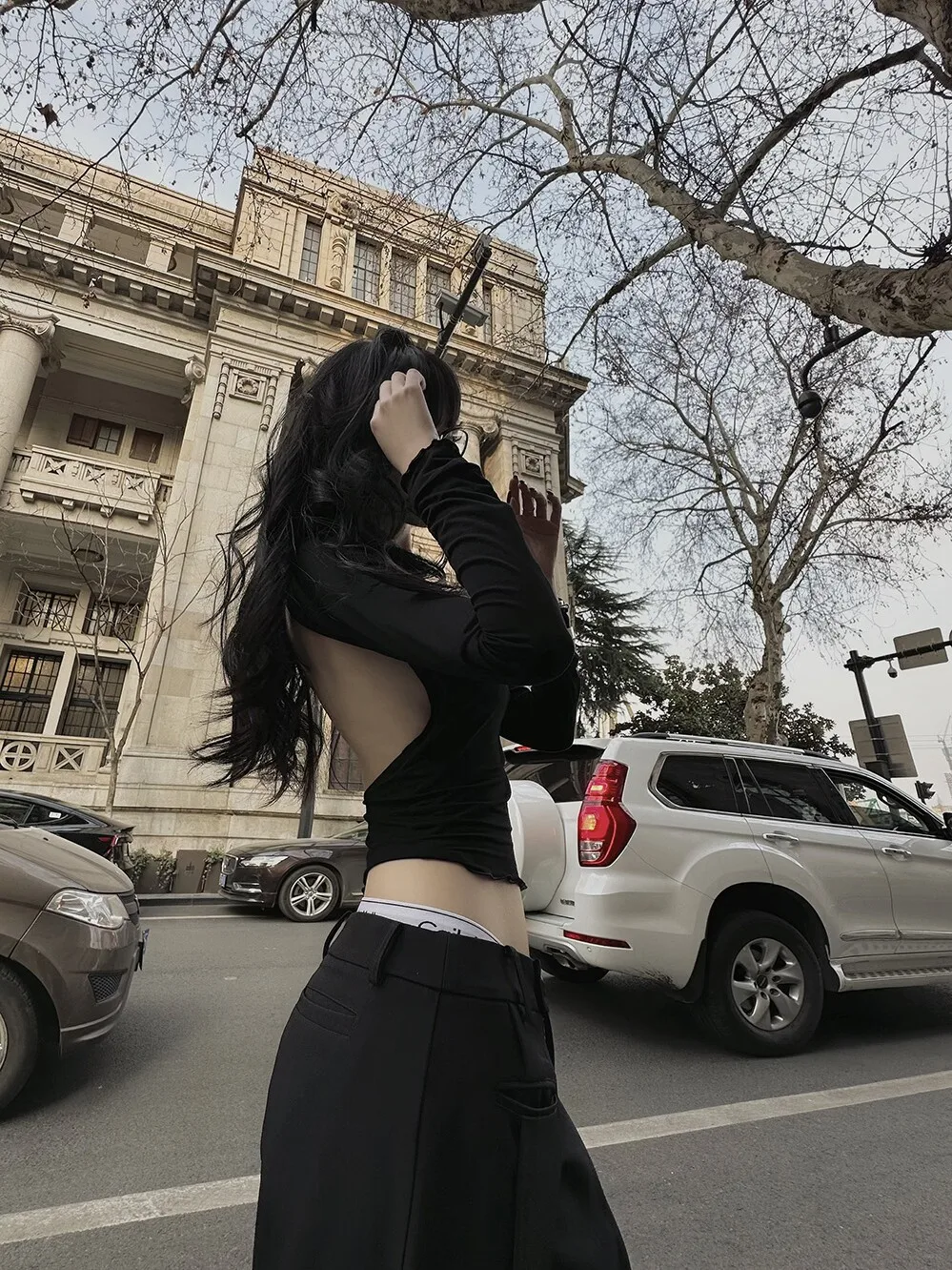 

Fanptntox Women's Slim Fit ort Sve T-irt Knitted Base irt Hollow Ba Design Autumn New Sle Faionable Streetwear