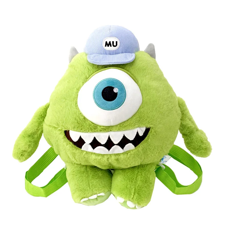 Anime Monsters University Backpack Kawaii Mike Wazowski Figure Crossbody Bags Soft Lovely Decor Toys Girls Birthday Xmas Gift