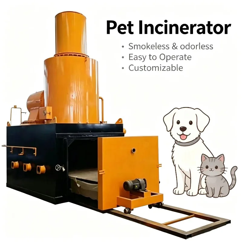 Custom Smokeless Dead Pet Animals Carecass Incinerator Sliding Door Home Livestock Poultry Farm Factory Burning Treatment Site