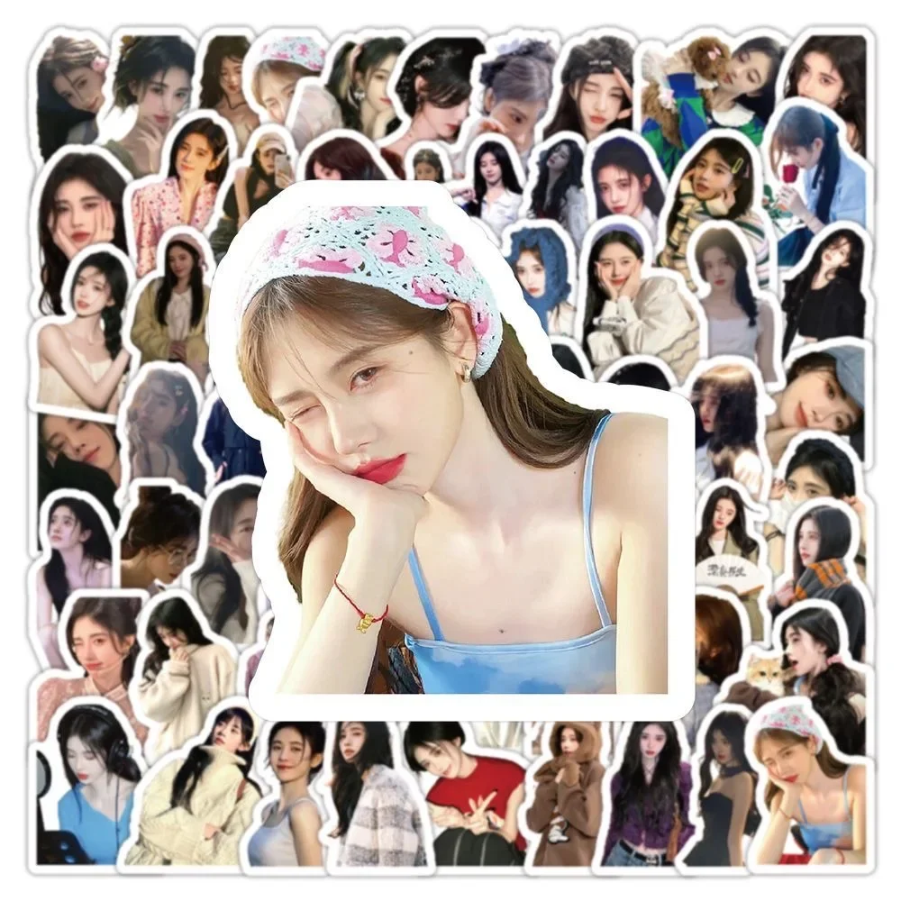 100PC/SET Ju Jingyi HD Poster Humanoid Stickers Hot TV Character Drama Stills Hand Account Materials Pad Computer Cellphone DIY