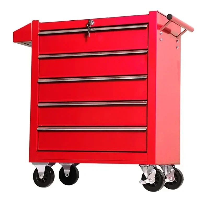 5 Drawer Storage Tool Box Trolley Workshop Hardware Mobile Multi-Functional Auto Car Repair Maintenance Toolkit Cabinet