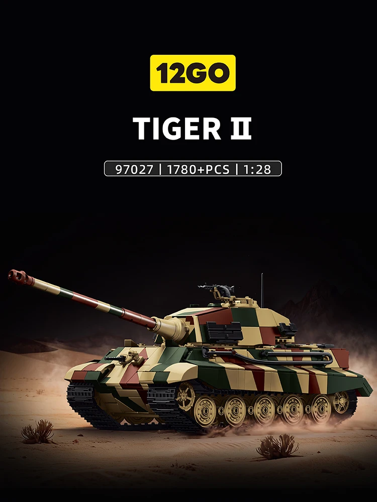 

Armored Vehicle King Tiger Blocks Tank Model Educational DIY Bricks Building Toy for Kid Children Boys Christmas Gifts Ornaments