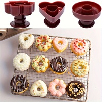 3pcs, Donut Molds Set, Plastic Doughnut Cutters, Baking Tools, Home Kitchen Accessories