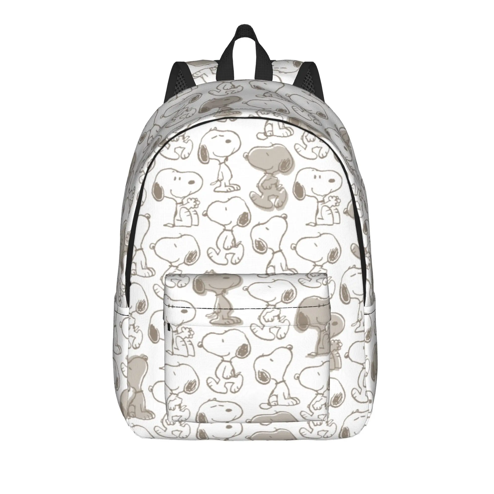 S-Dog-Snoopies Cartoon Backpack for Men Women Casual Student Work Daypack  Laptop Computer Canvas Bags Sports