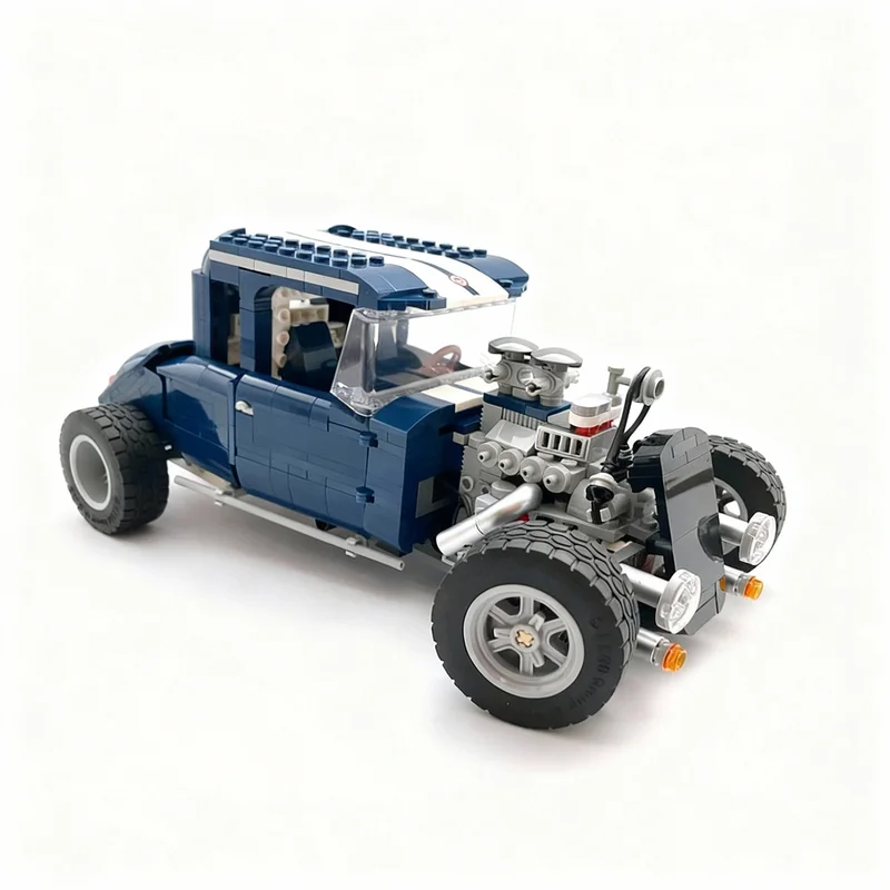 737pcs MOC Icons Fordes Deuce Hot Rod Model Building Blocks 3D Education Collection Creative Display Craft Assemble DIY Art
