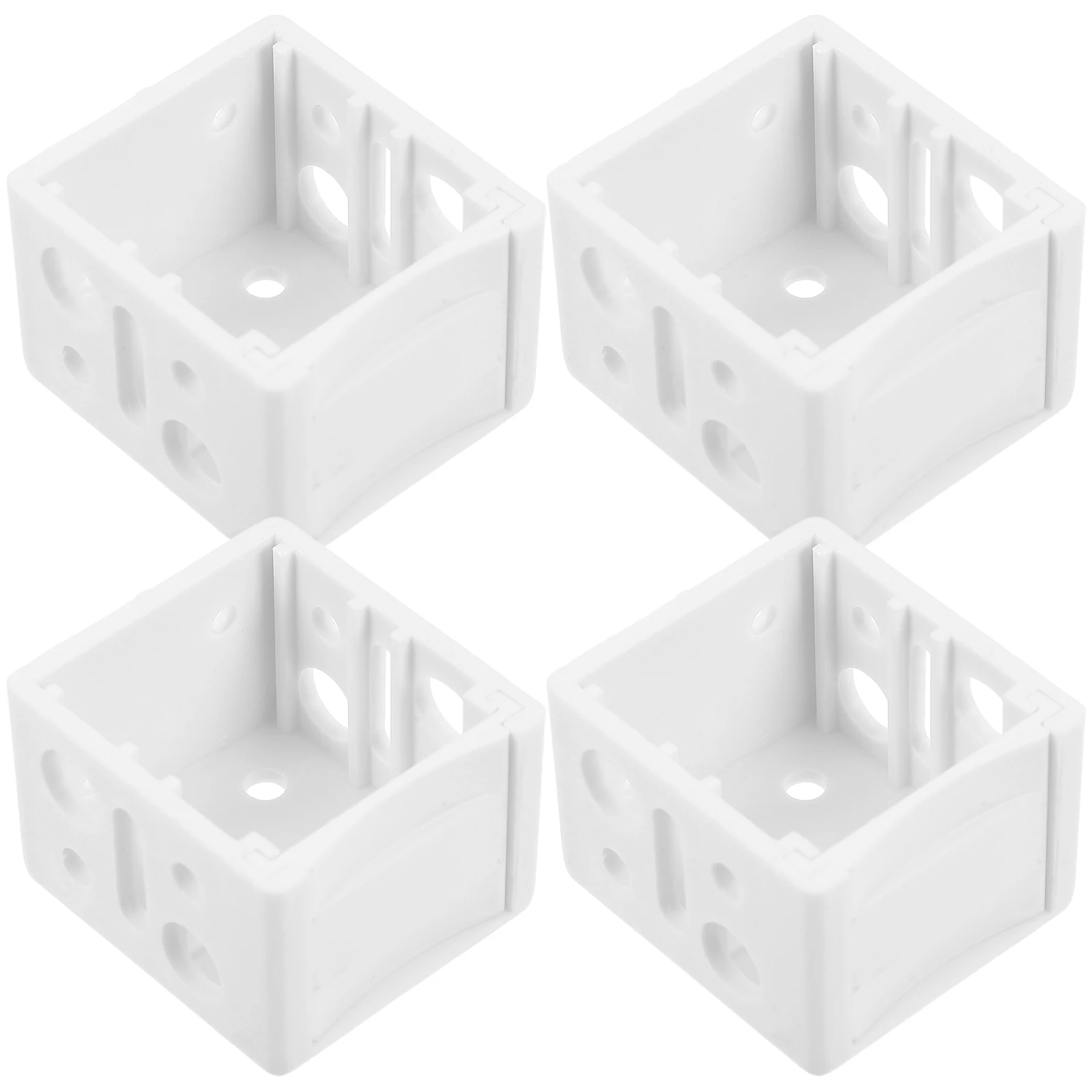 

4pcs Blind Brackets White Low Profile Box Mounting Window Blinds Headrail Support Holder For Horizontal Vertical Roller Mini