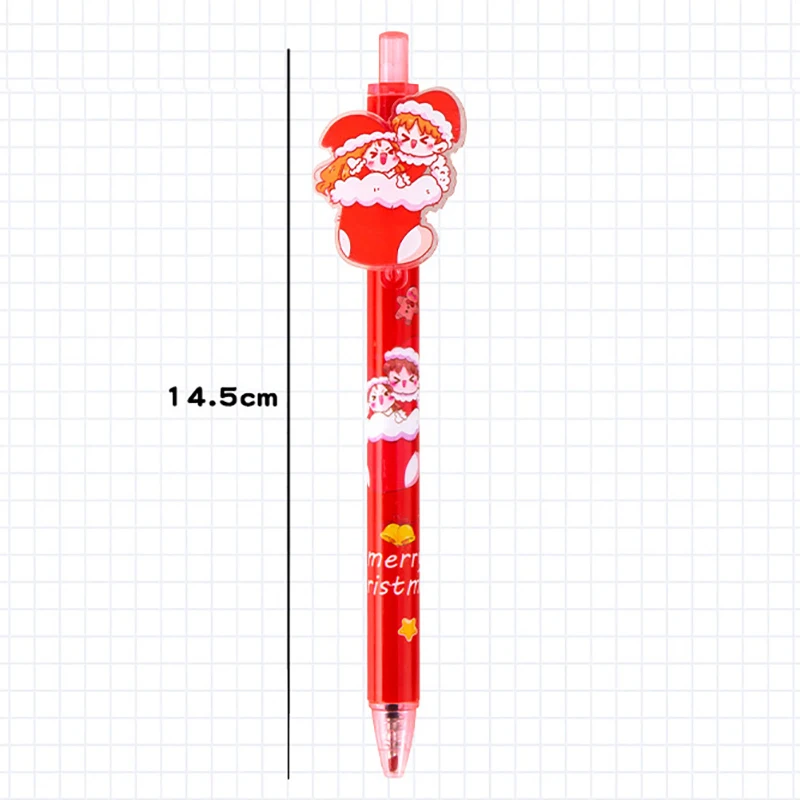 Stylo gel de dessin animé de Noël pour étudiants, père Noël, renne, bonhomme de neige, créatif, étudiant, école, cadeau, prix