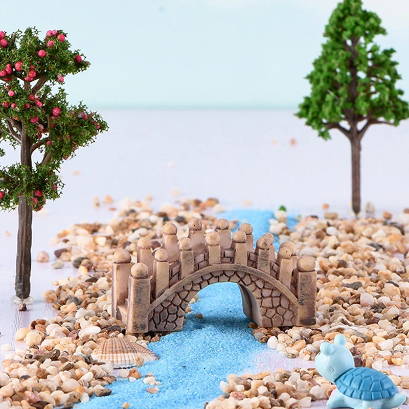 

Mini stone bridge resin micro landscape statue decoration resin process