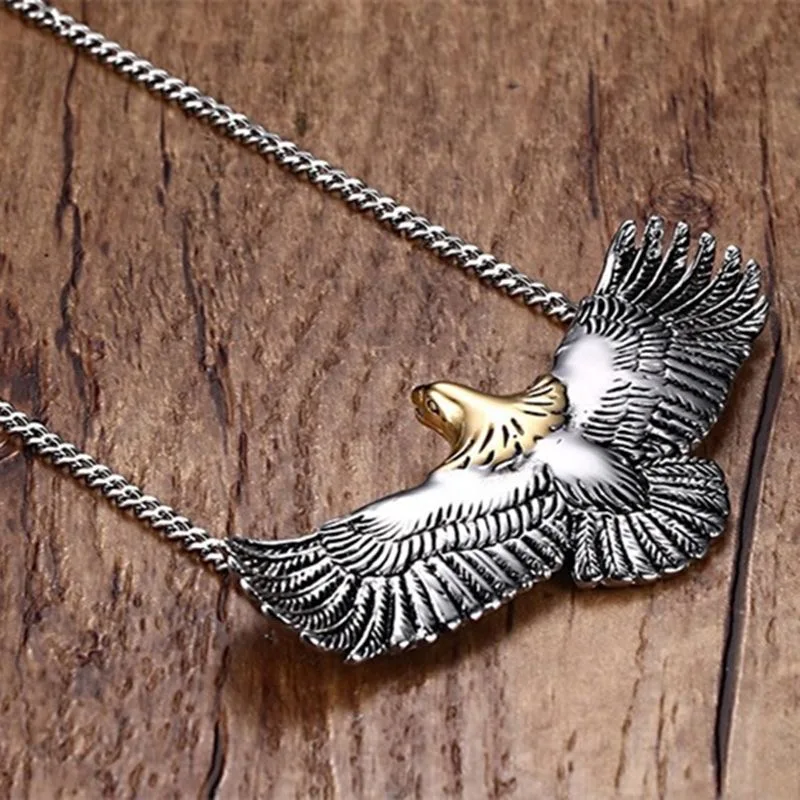 AFP 925 Sterling silver Fashion Eagle necklace for Men Animal jewelry accessories