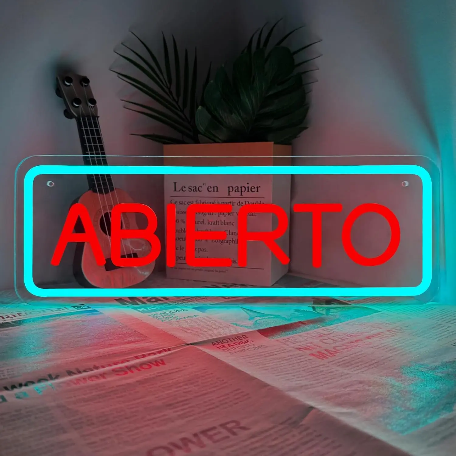 

Неоновая вывеска Abierto Open с USB-питанием, светодиодная неоновая подсветка для бара, ресторана, кофейни, салона, магазина, декоративное украшение для витрин, подарок