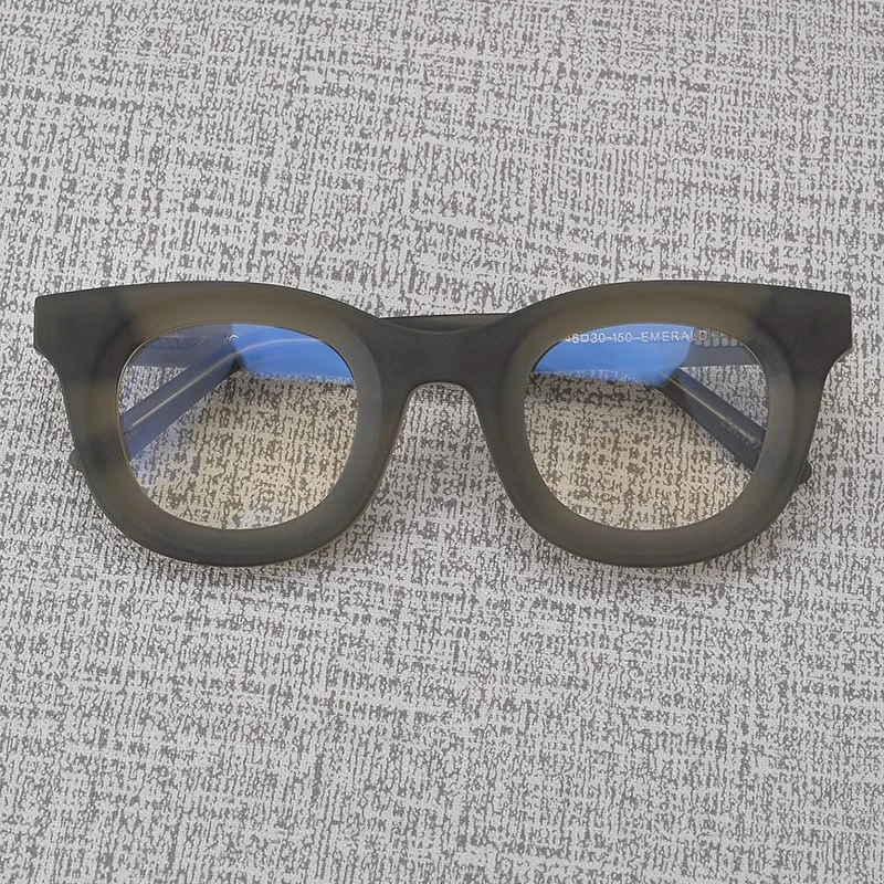 Cubojue Acetate Grey Reading Glasses Men Women Anti Blue Light  Black Spectacles Eyeglasses Frame Male Prescription Hyperopia