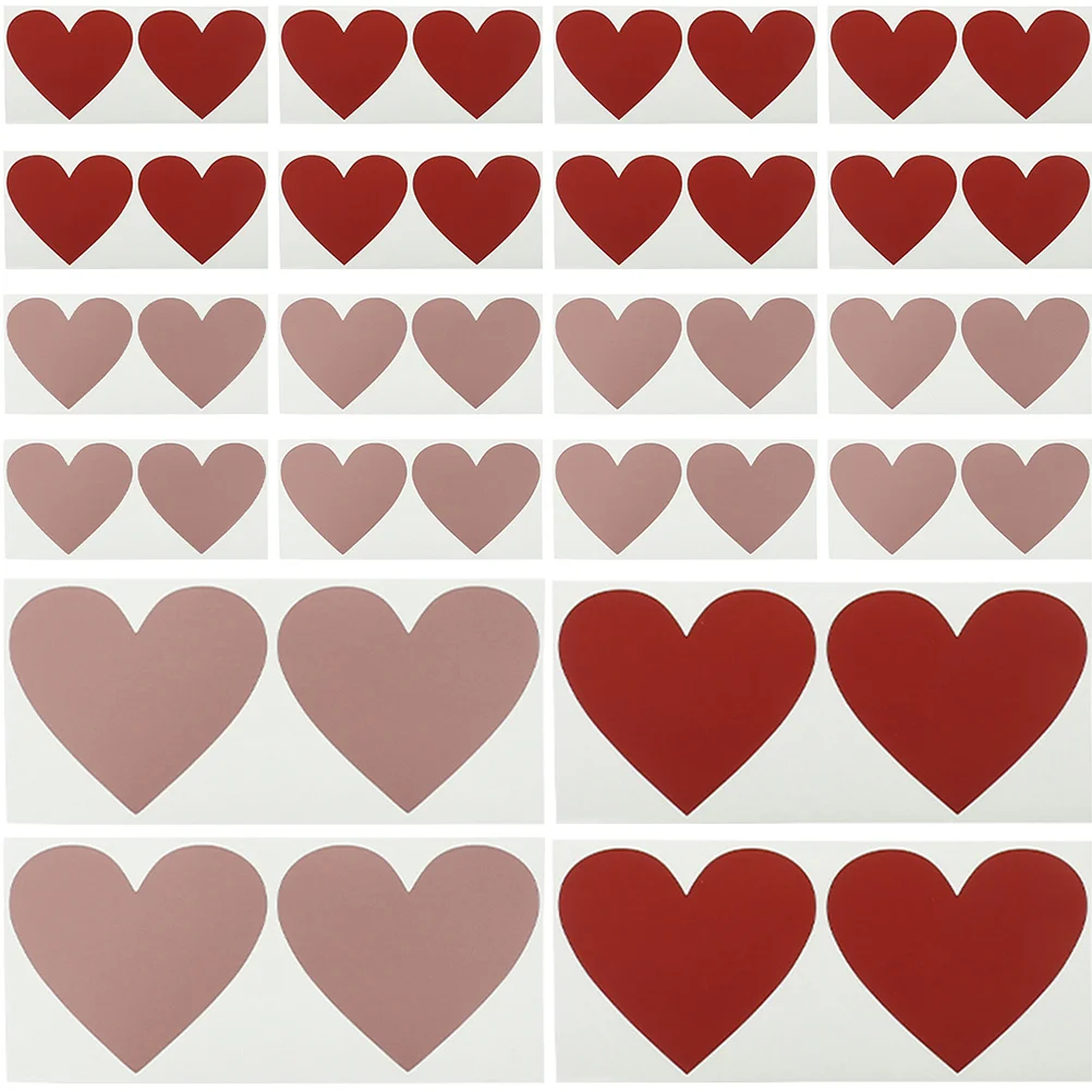

40Pcs Peel and Stick Heart Scratch Off Stickers for DIY Cards Valentine Gift Ideas Party Game Props Decoration